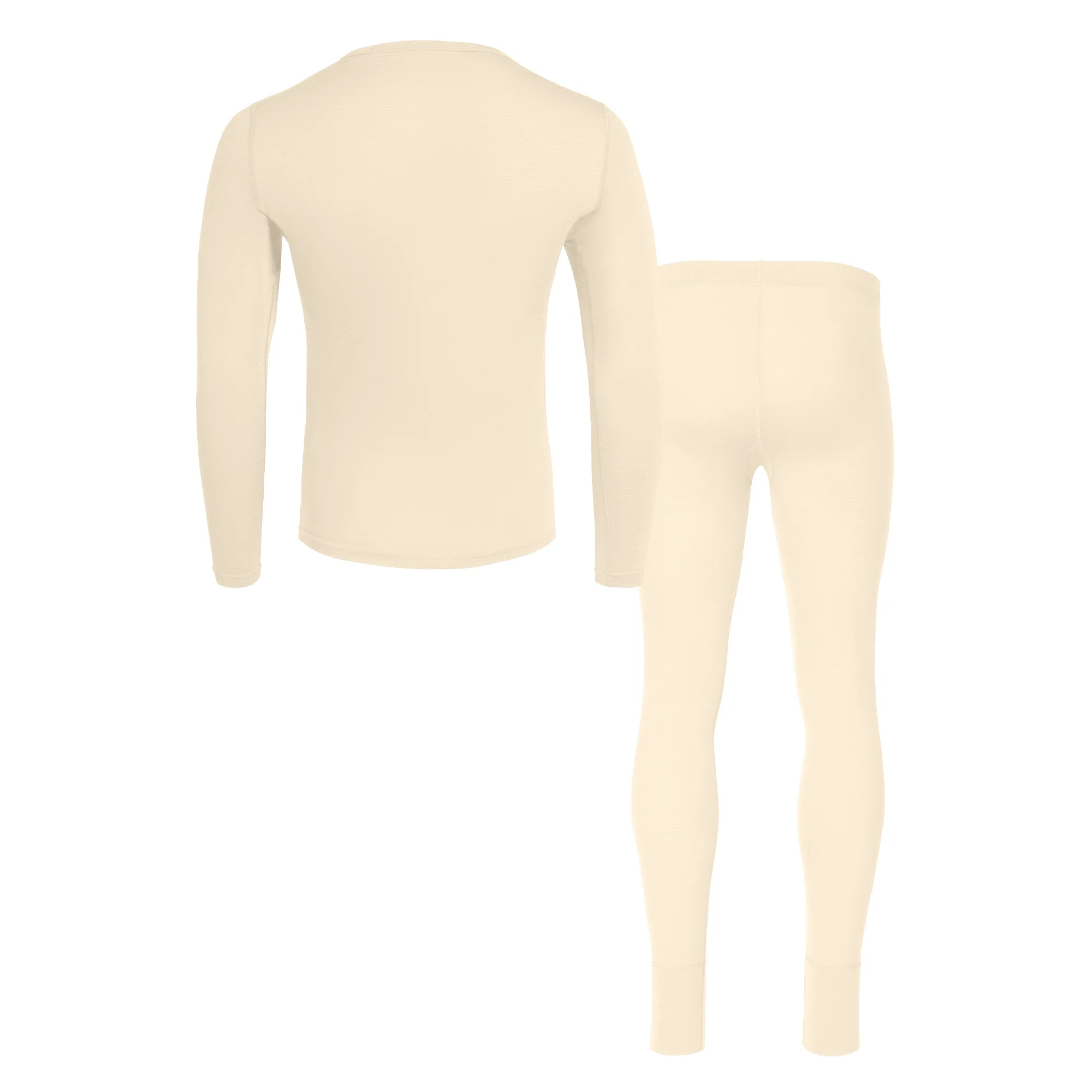 Men's 160 Long Sleeve & Bottom 2-Piece Natural - Image 4