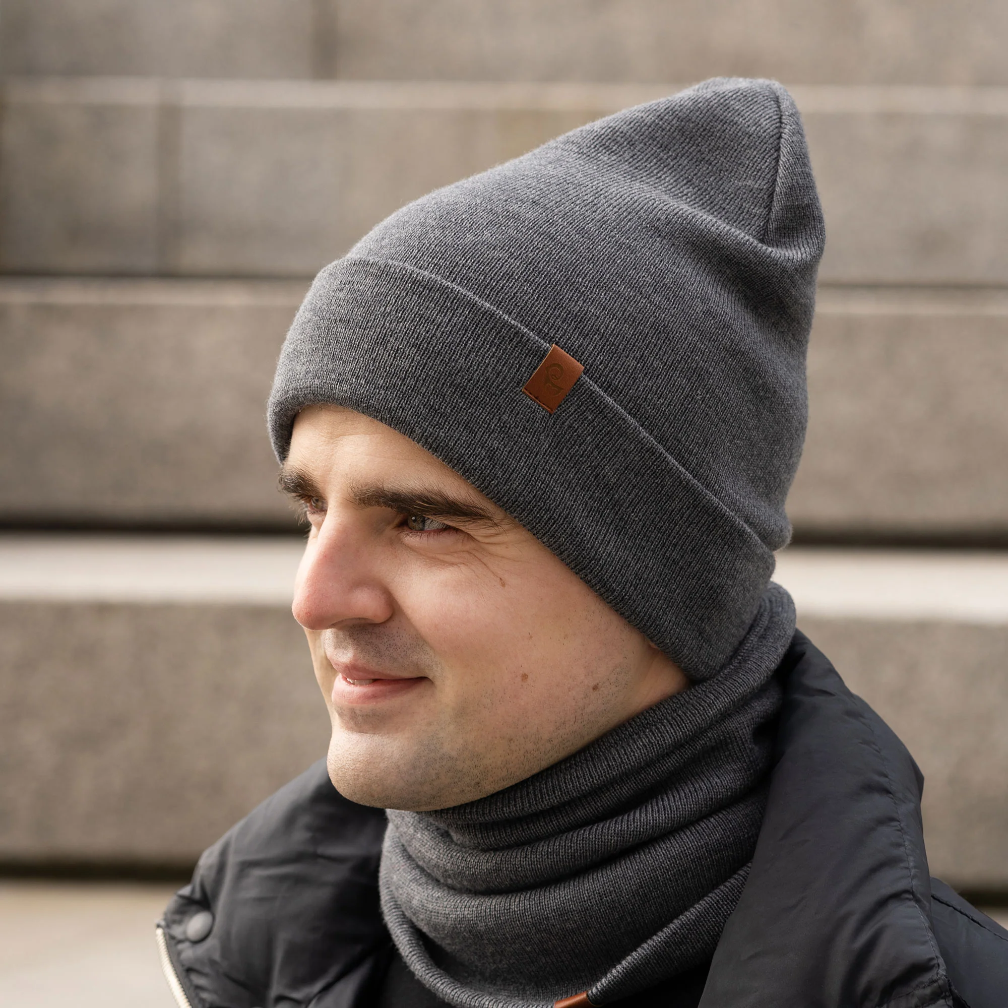 Men's Knit Beanie Merino - Image 3