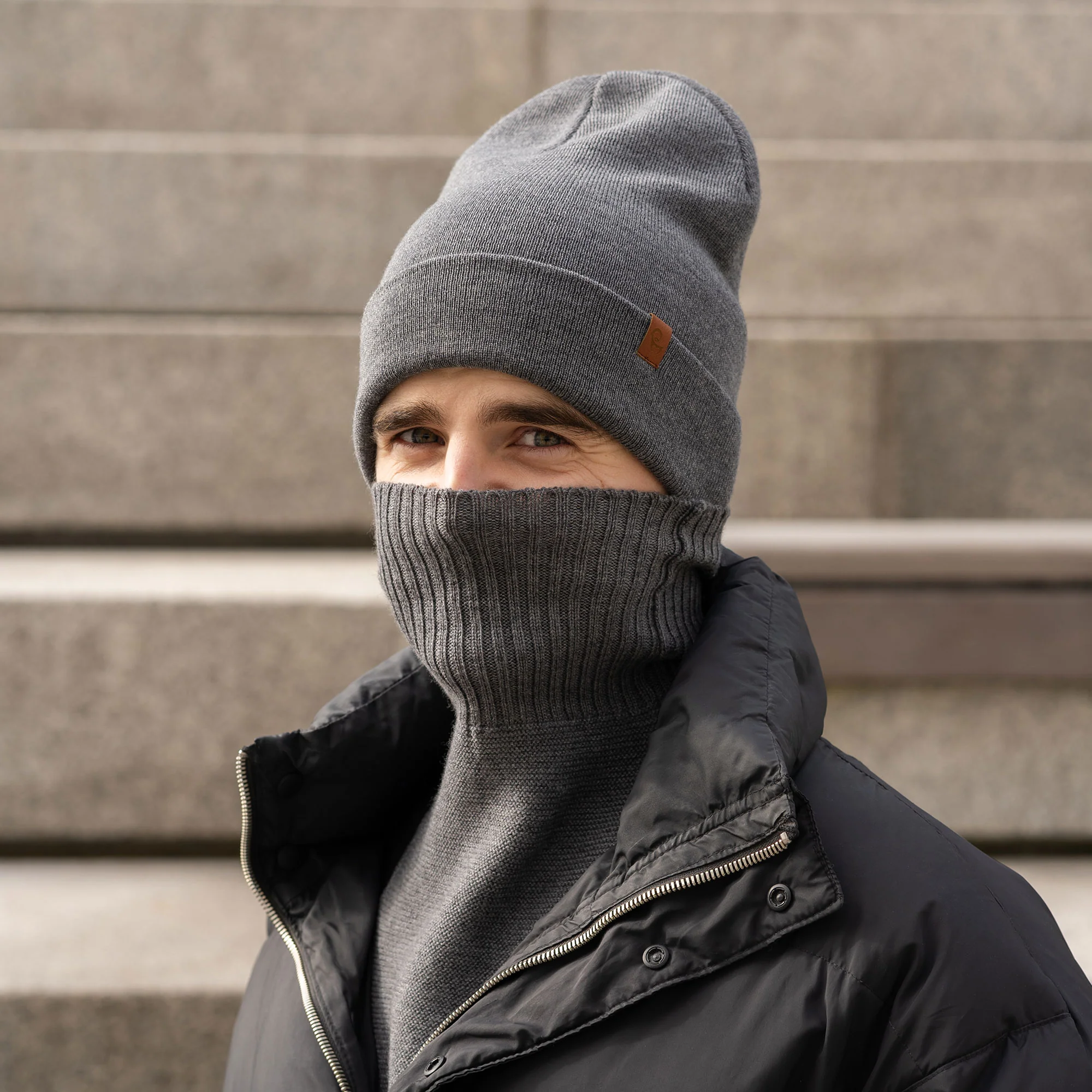 Men's Knit Dickie Neck Warmer Merino - Image 4
