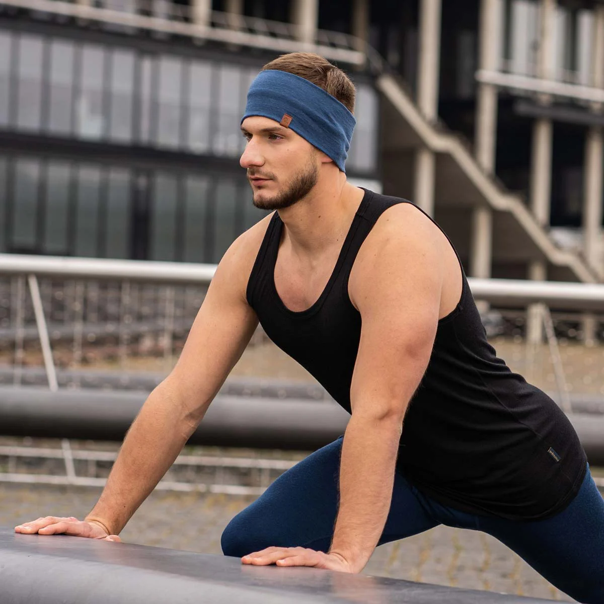 Unisex Merino Headband Denim - Image 4