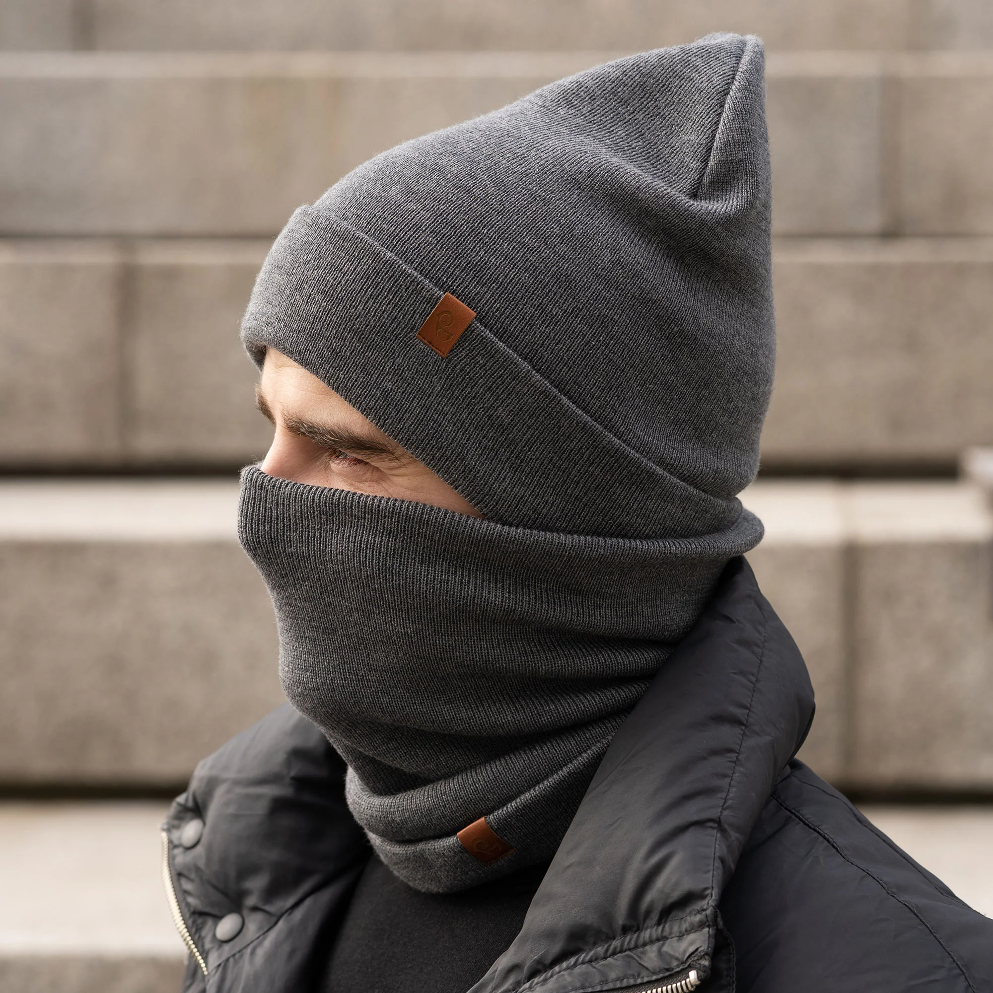 Men's Knit Neck Gaiter Merino - Image 5