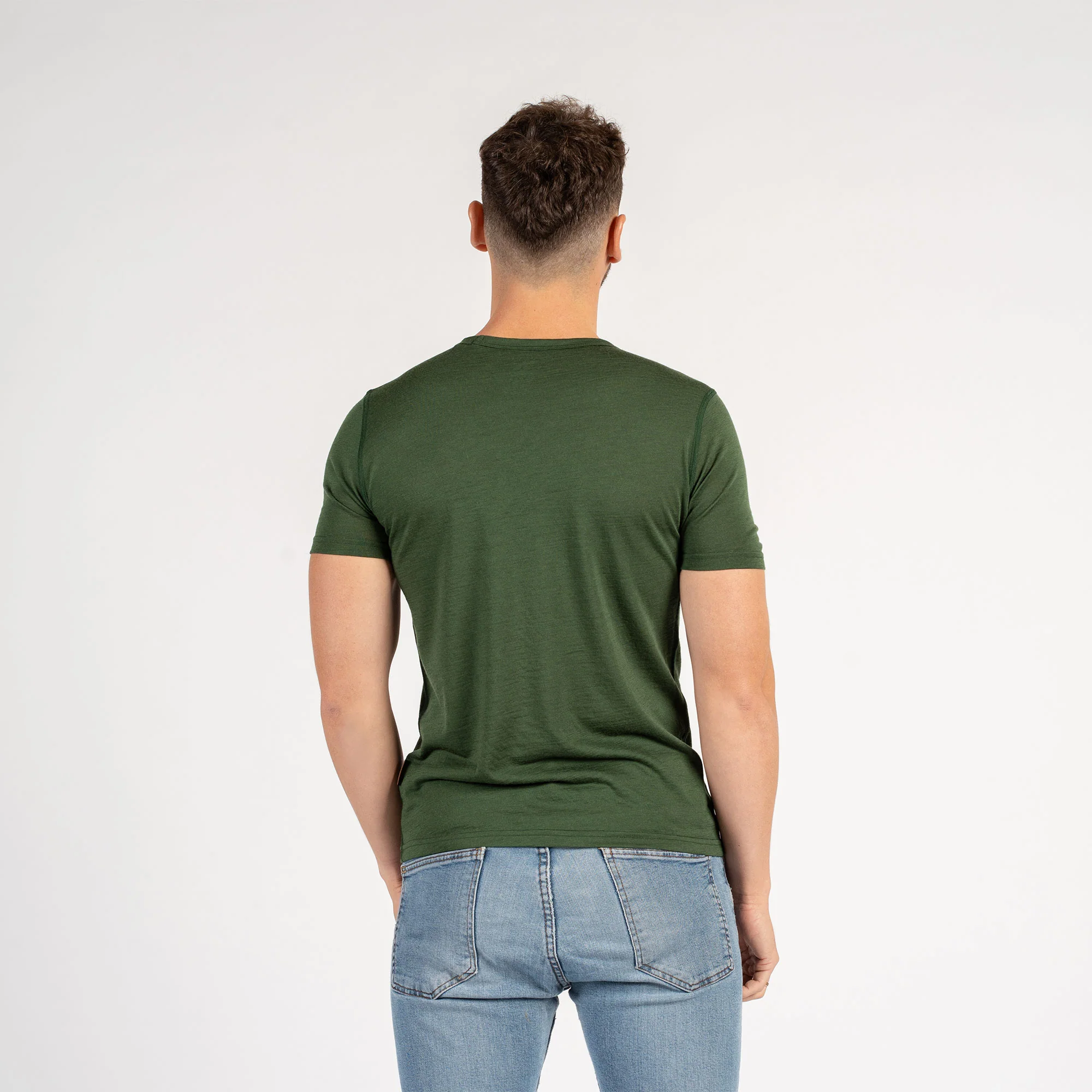 Slim Fit Men’s Merino Short Sleeve T-Shirt - Image 2