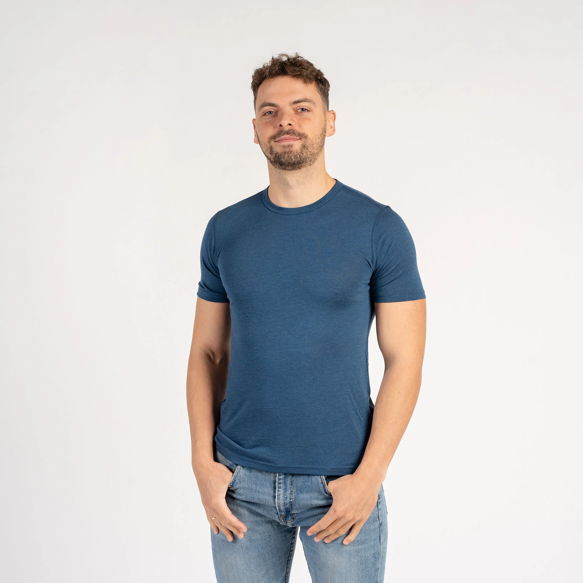 Slim Fit Men’s Merino Short Sleeve T-Shirt - Image 9
