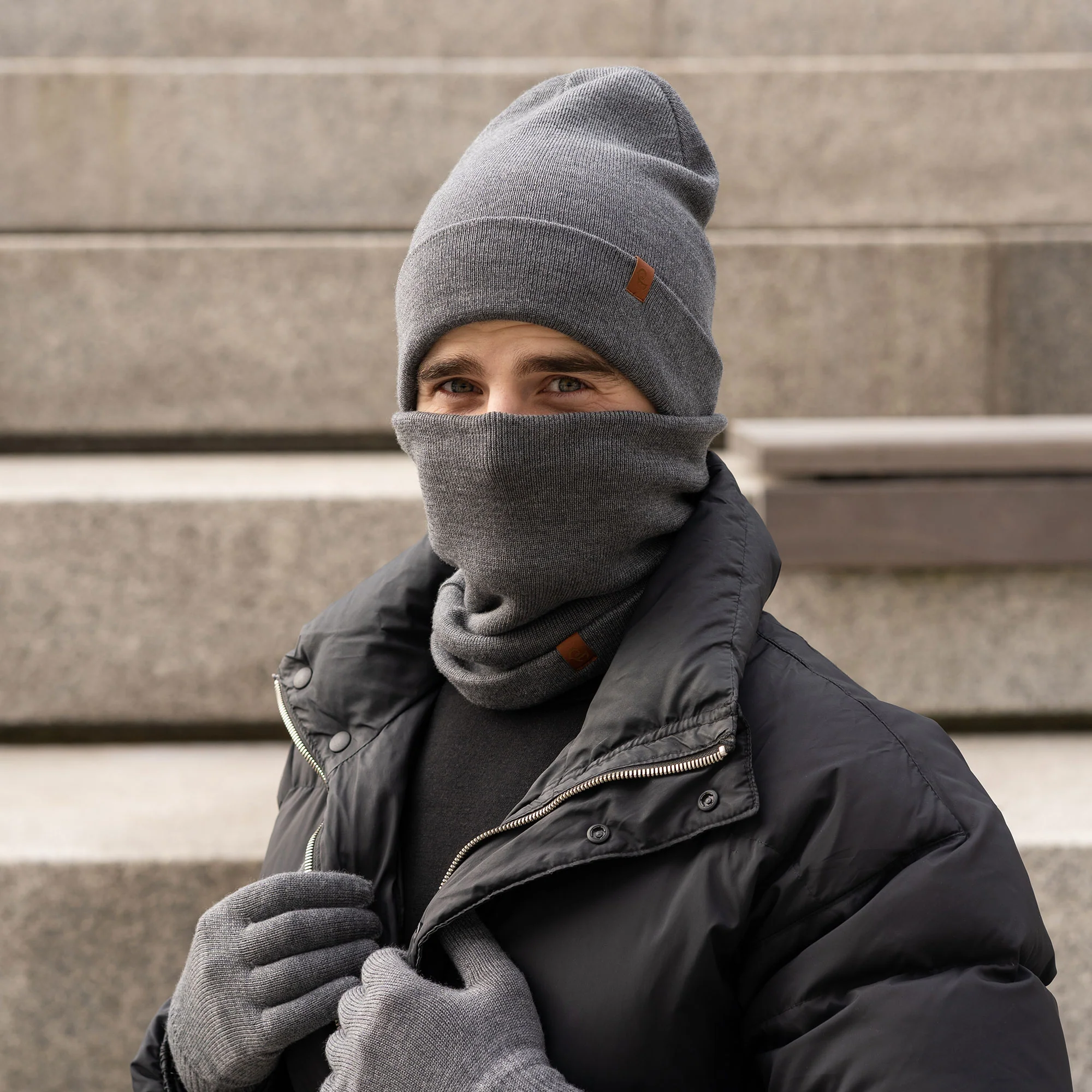 Men's Knit Neck Gaiter Merino - Image 6