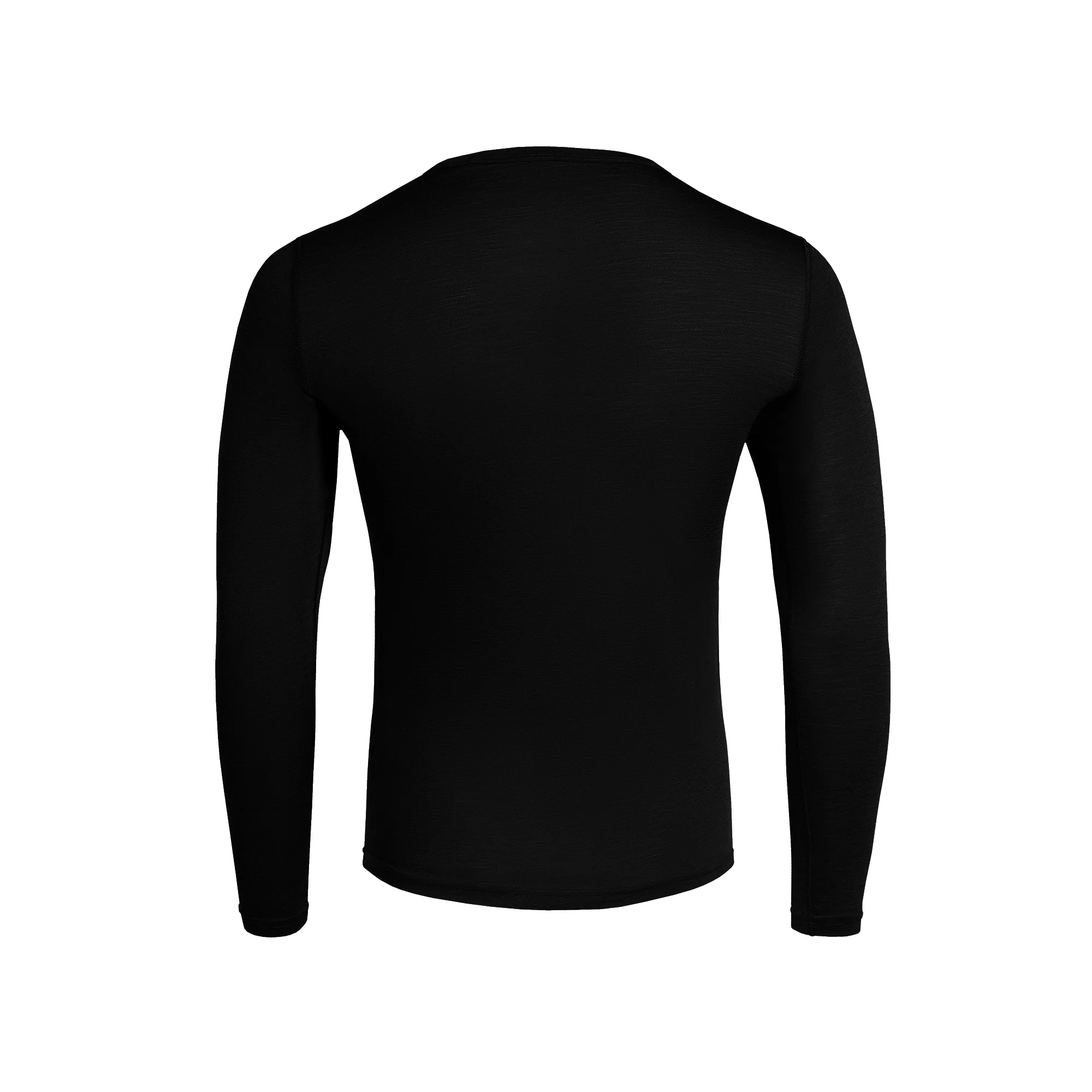 Men's 160 Thermal Long Sleeve Crew Black - Image 6