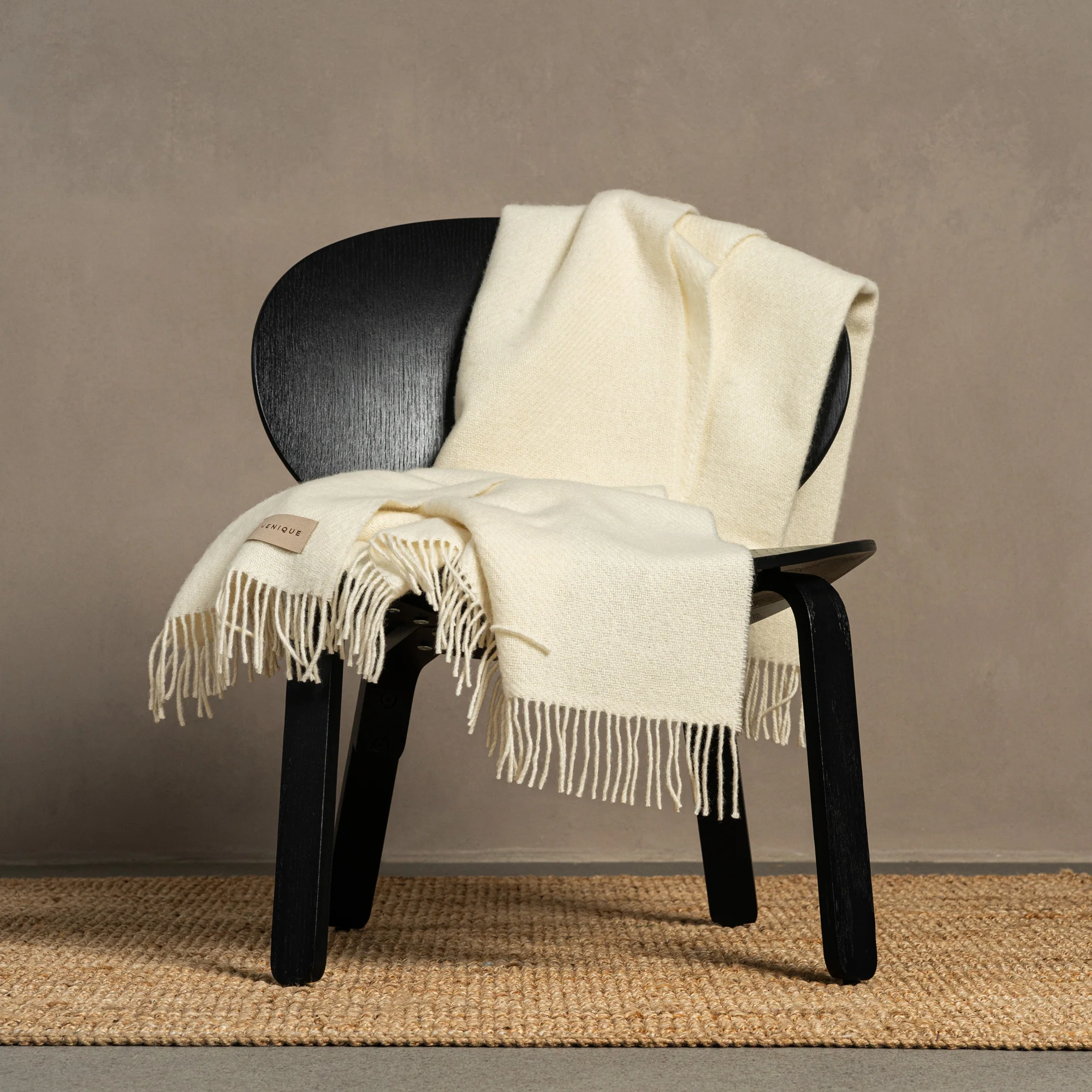 Natural Wool Blanket Throw Milan - Image 7