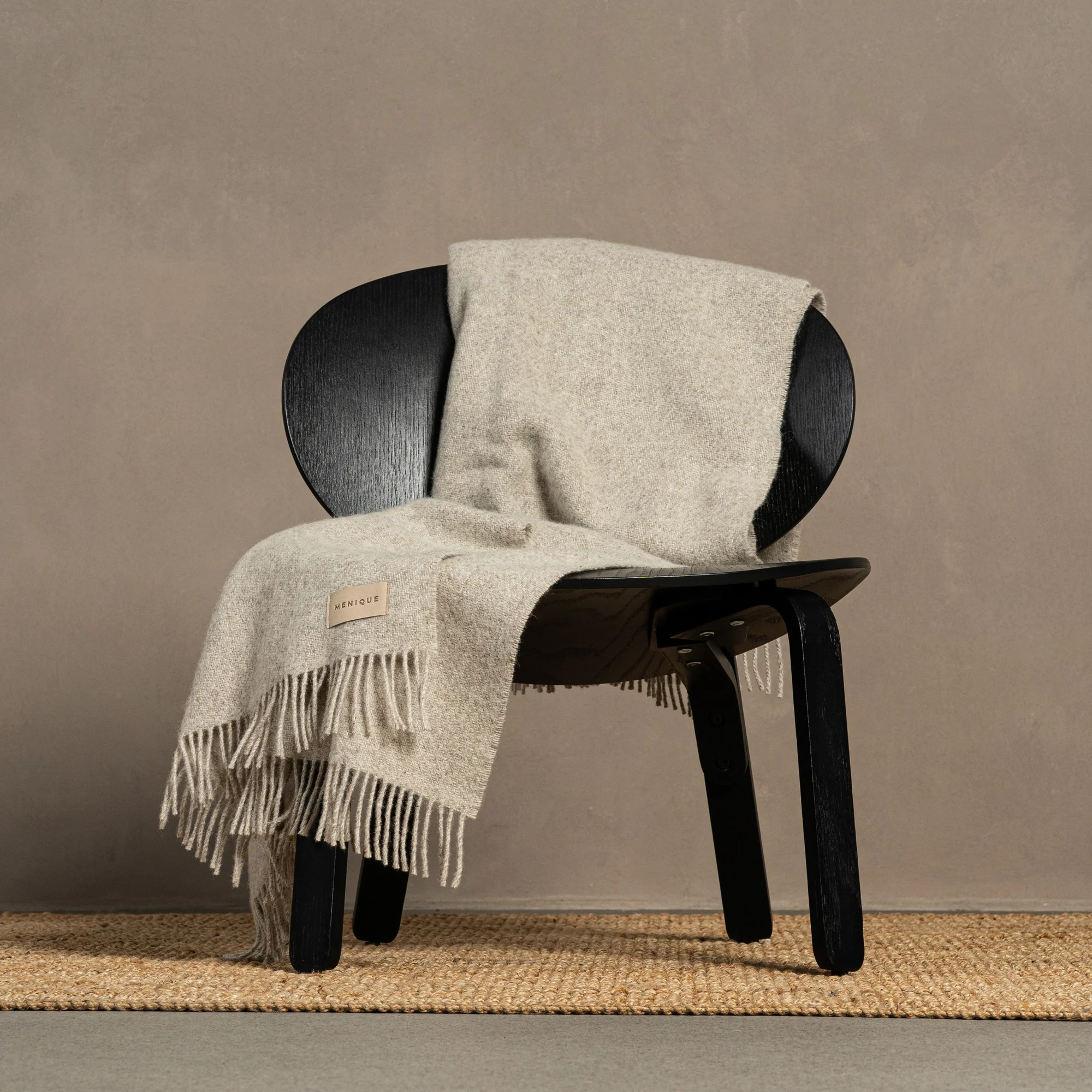 Natural Wool Blanket Throw Milan - Image 5