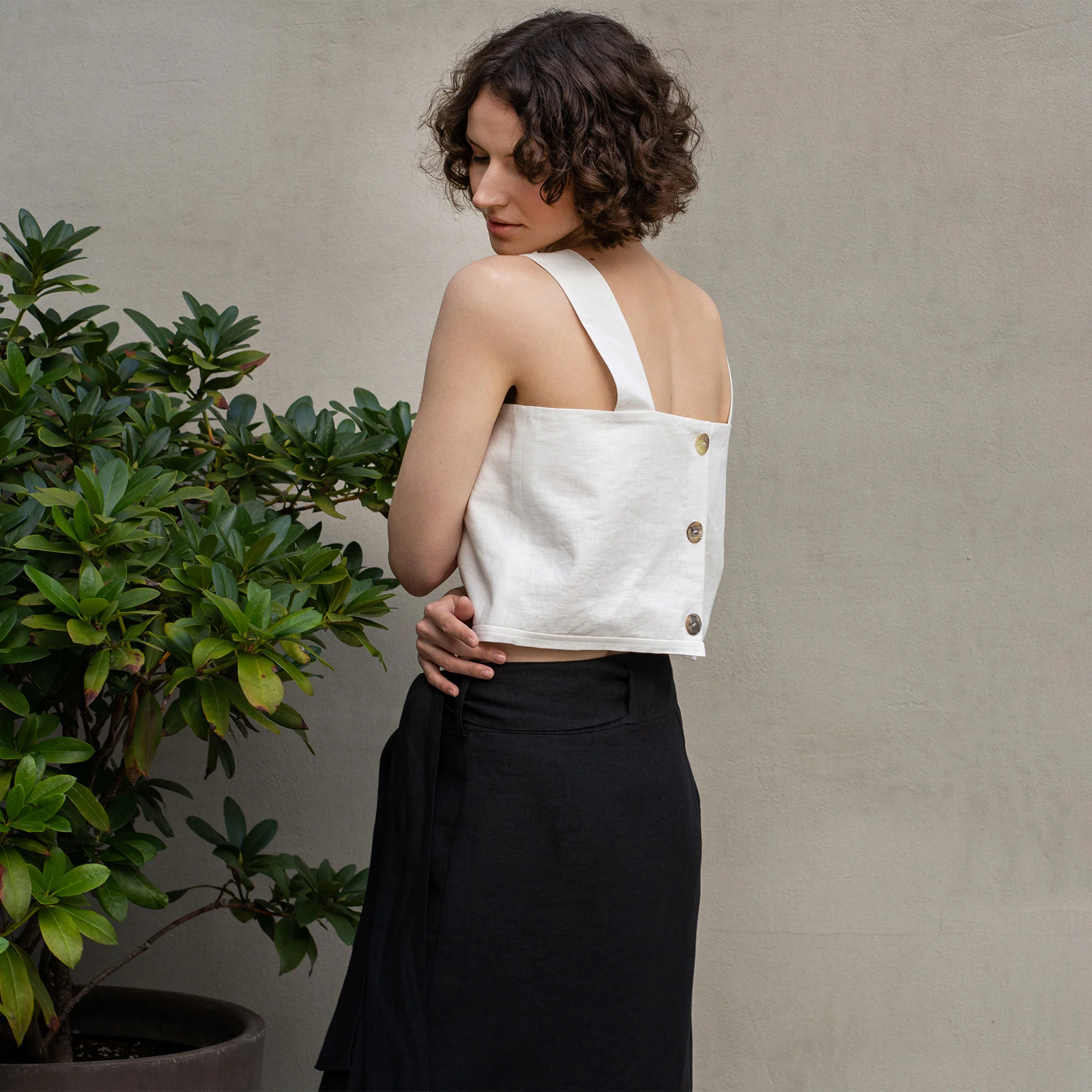 100% Linen Summer Crop Top - Image 6