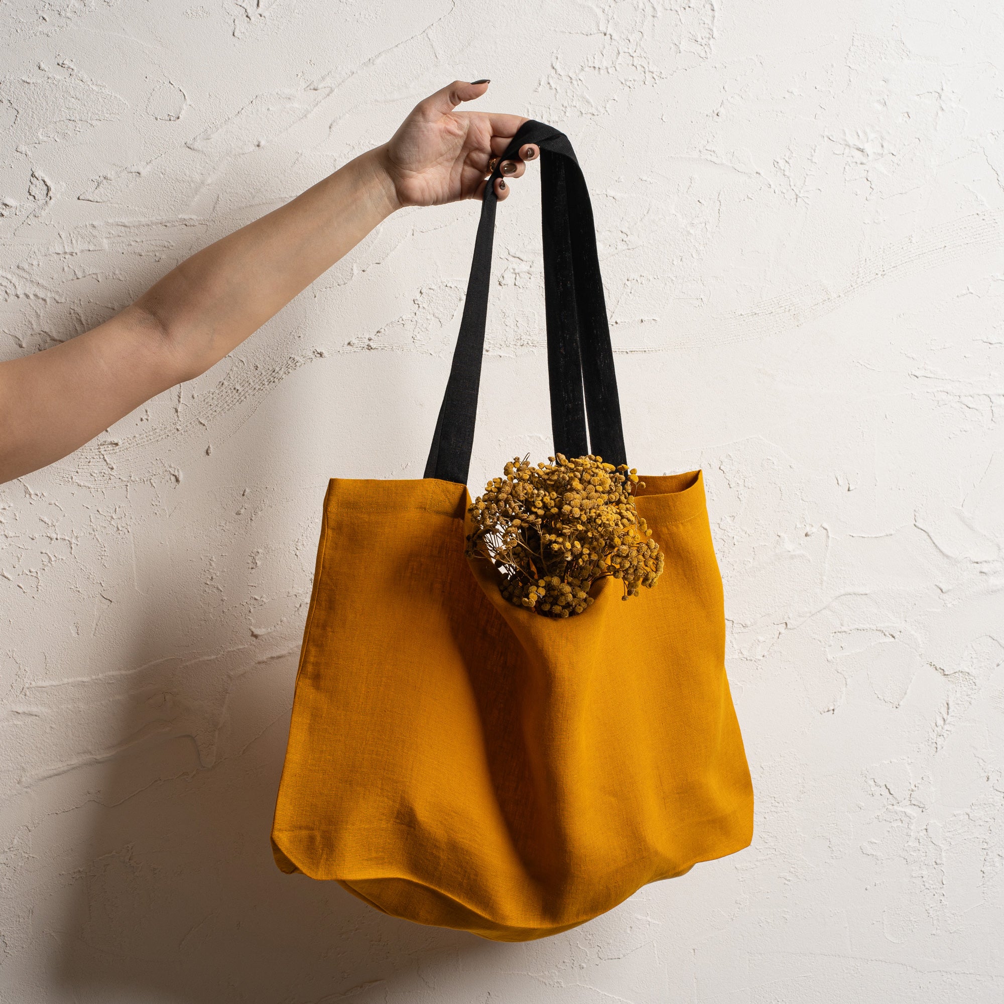 Linen Large Shopping Bag - Image 6