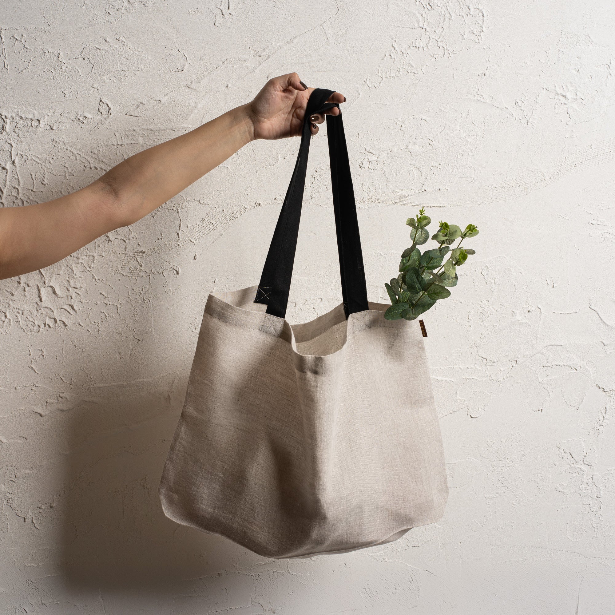 Linen Large Shopping Bag - Image 8