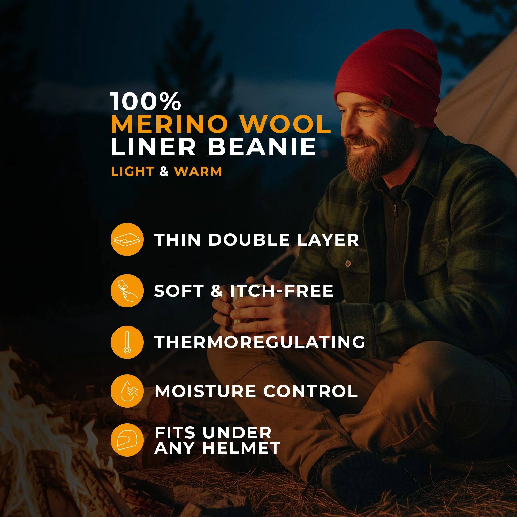 Men's Merino Beanie Perfect Grey - Image 3