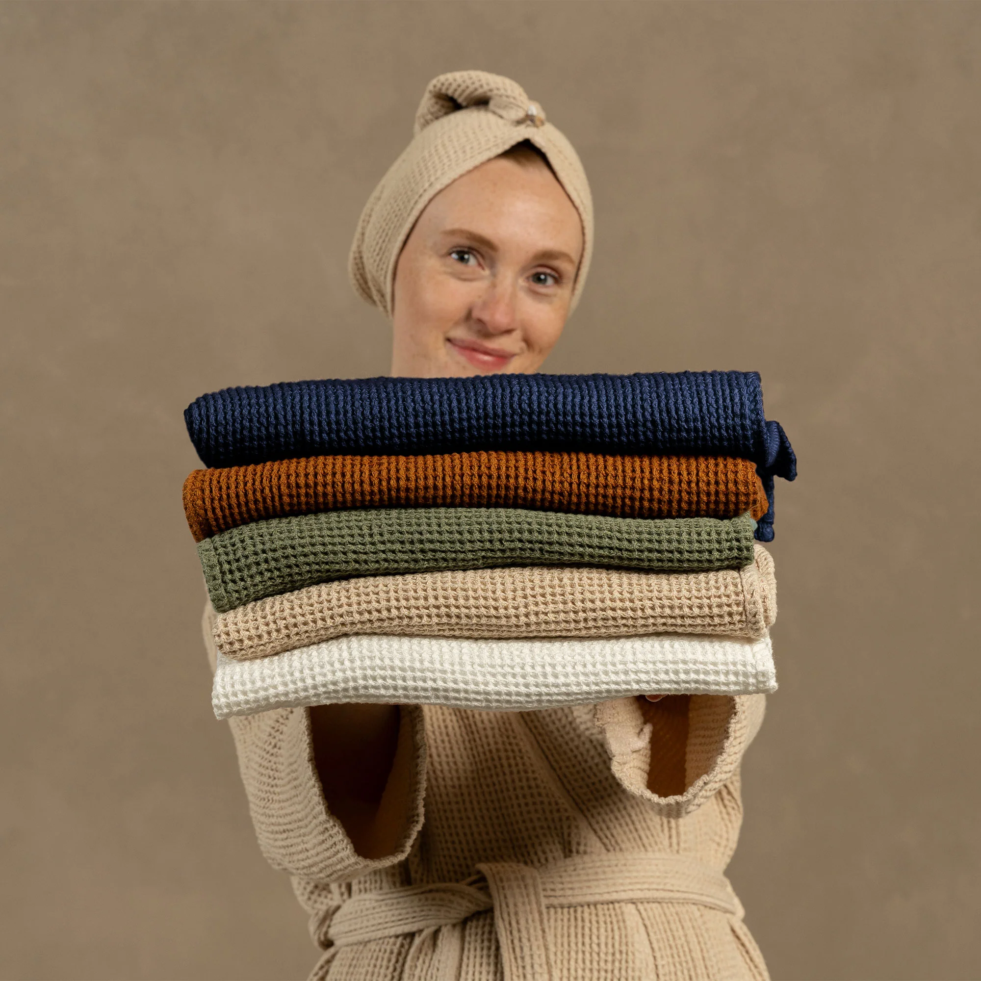 Waffle Bath Towel 3-Set - Image 5