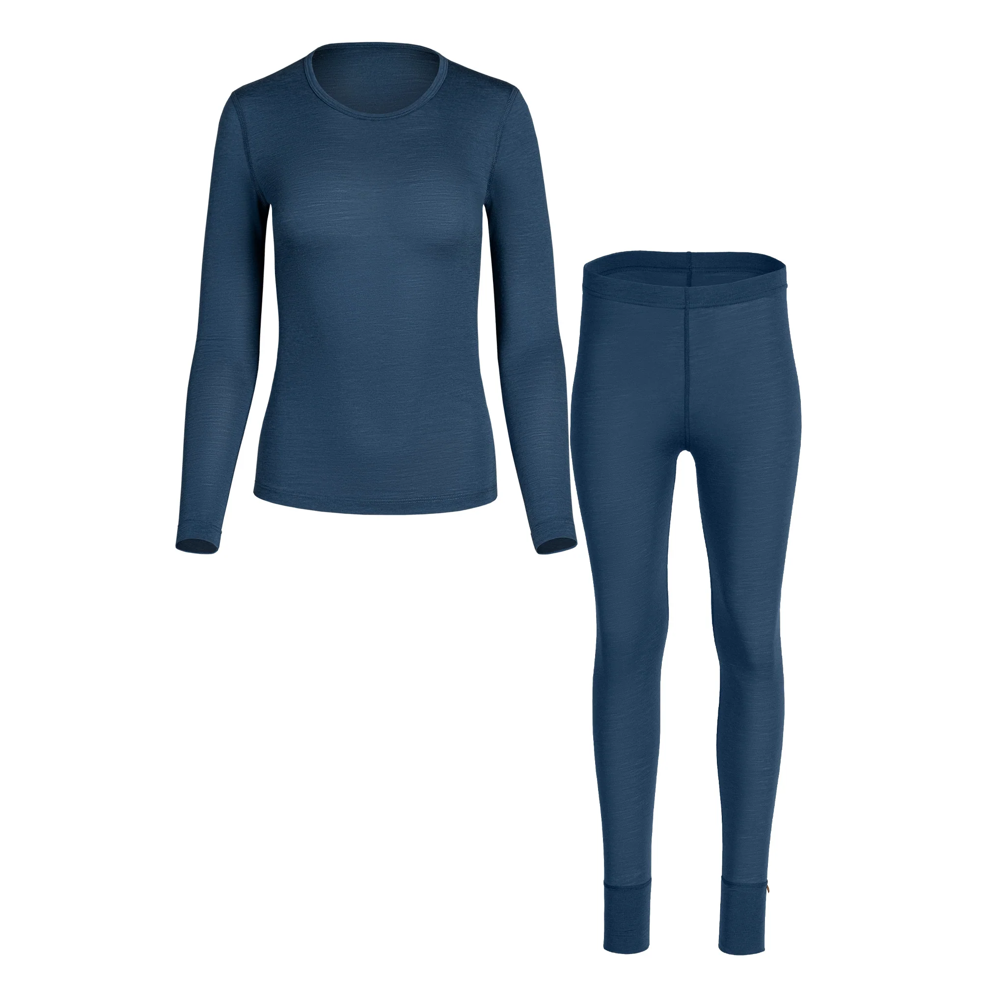 Women's 100% Merino Base Layer Set Denim - Image 4