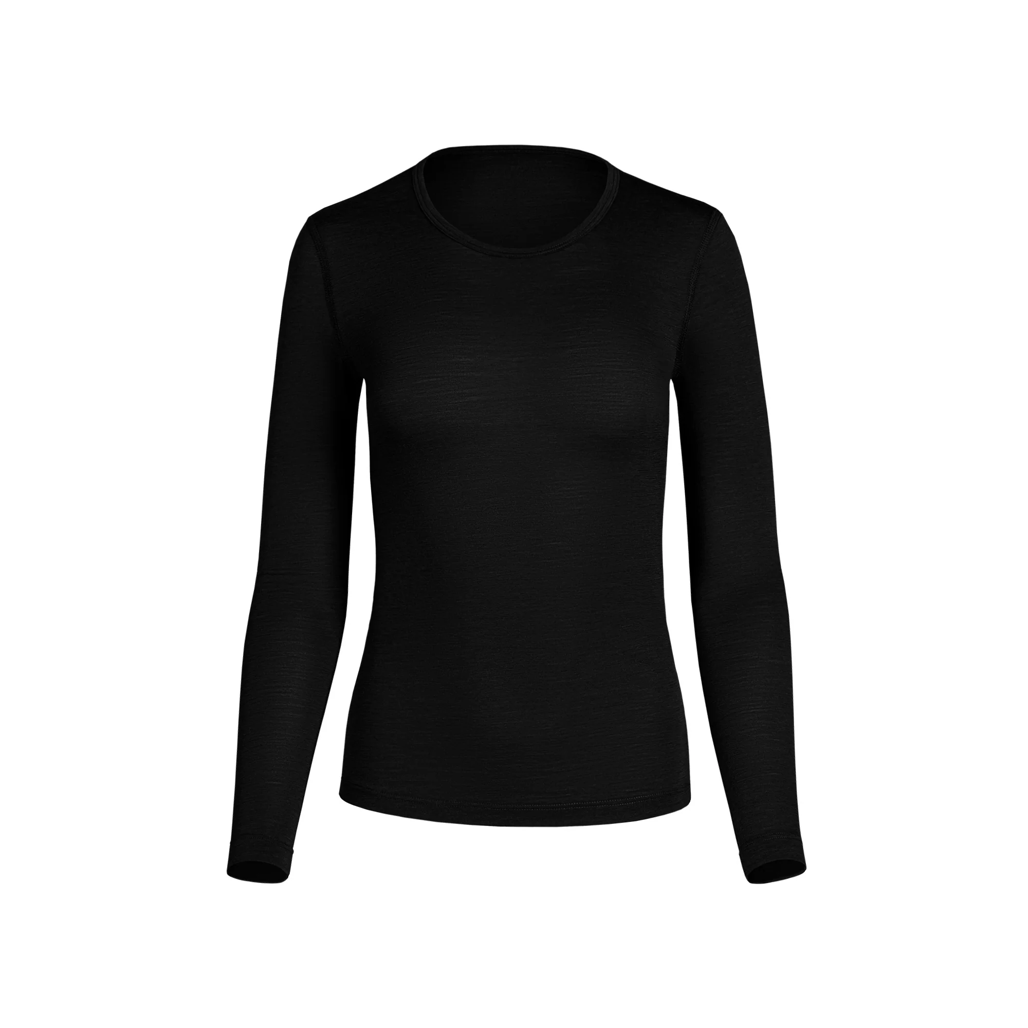 Women's 160 Thermal Long Sleeve Crew Black - Image 3