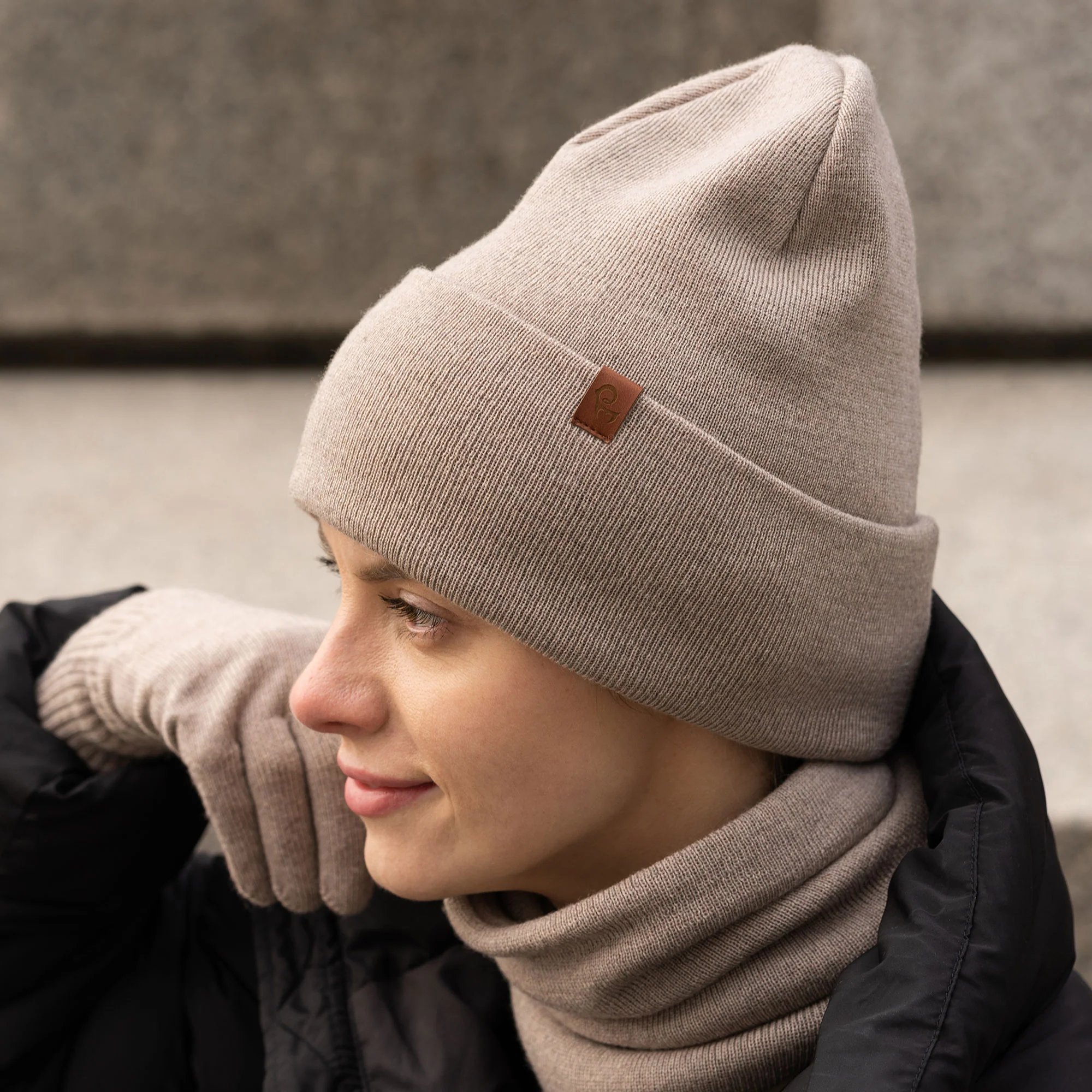 Women's Knit Beanie Hat Merino Wool - Image 3