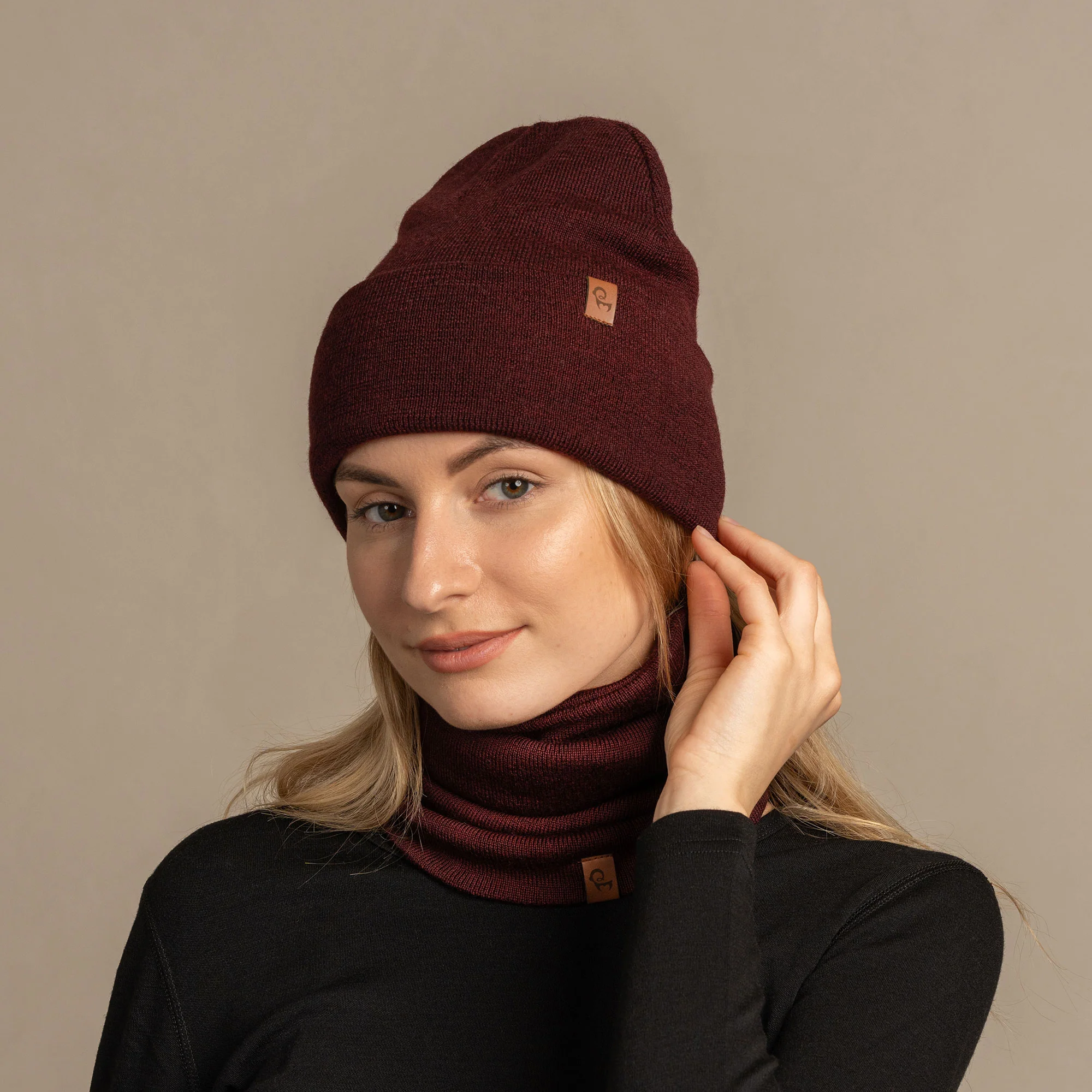 Women's Knit Beanie Hat Merino Wool - Image 7