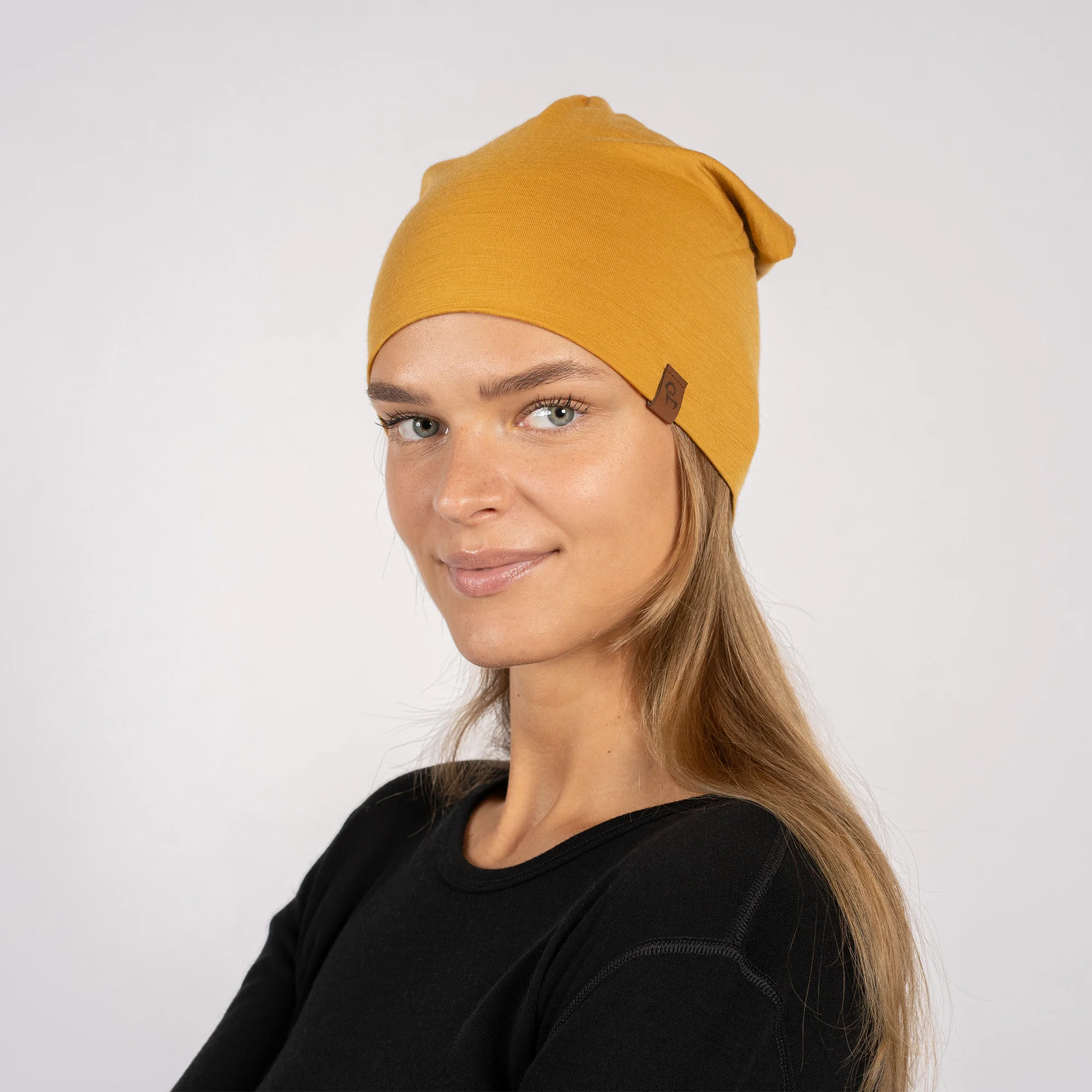 Women's Merino Beanie Yellow - Image 5