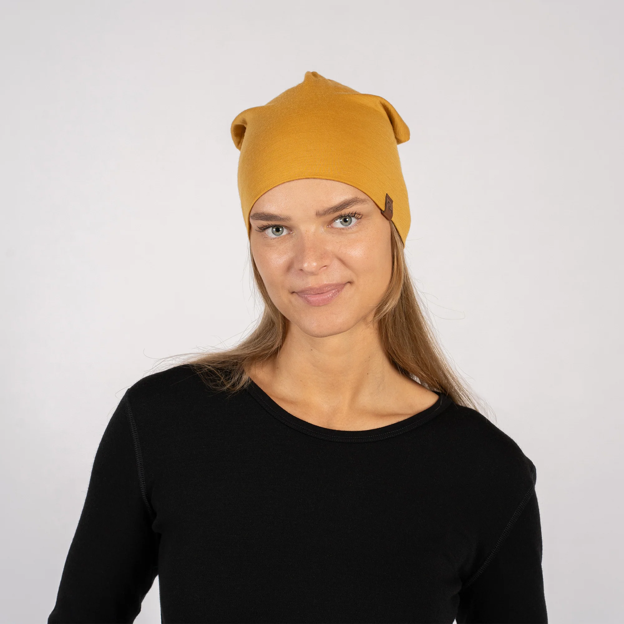 Women's Merino Beanie Yellow - Image 6