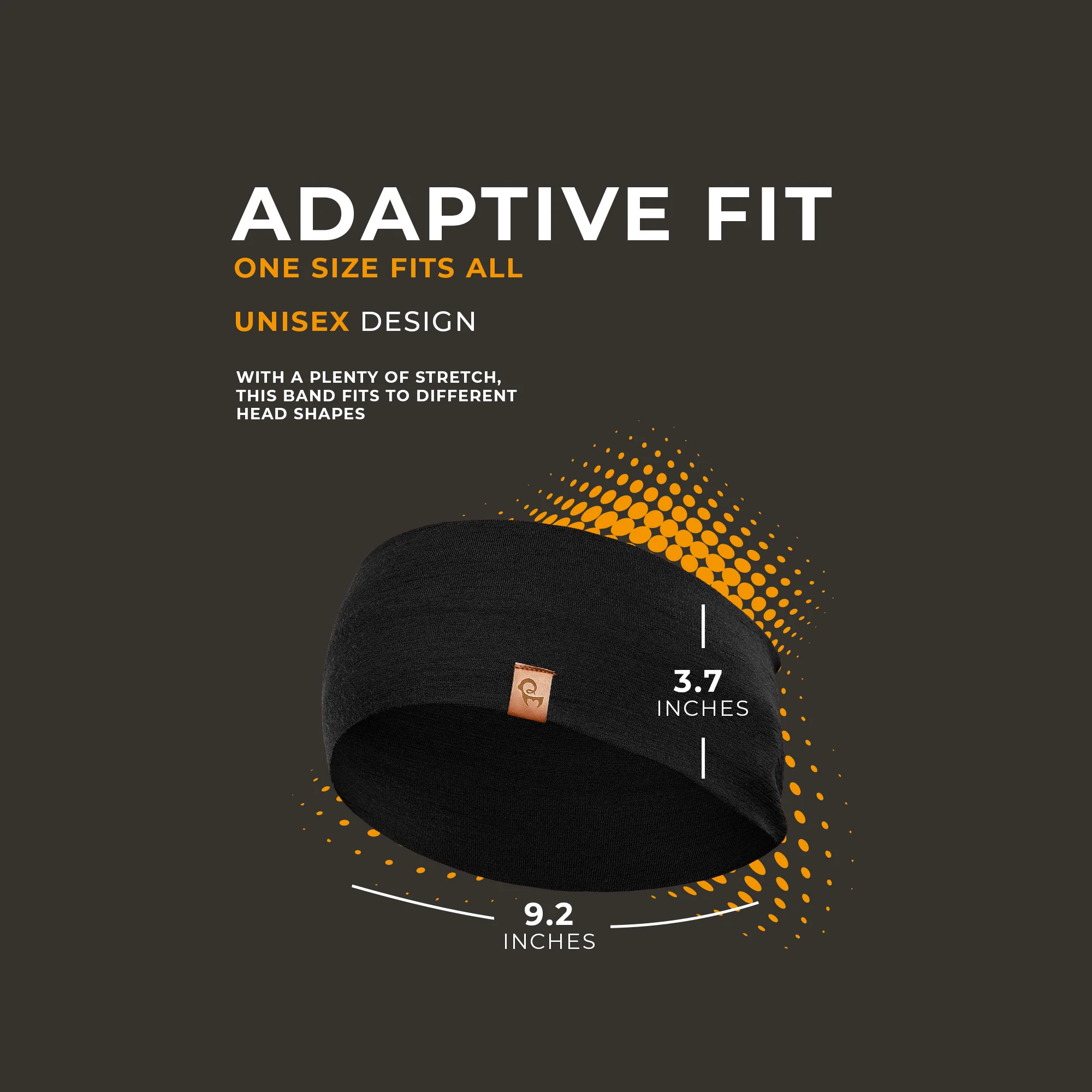 Men's Merino Headband Black - Image 4