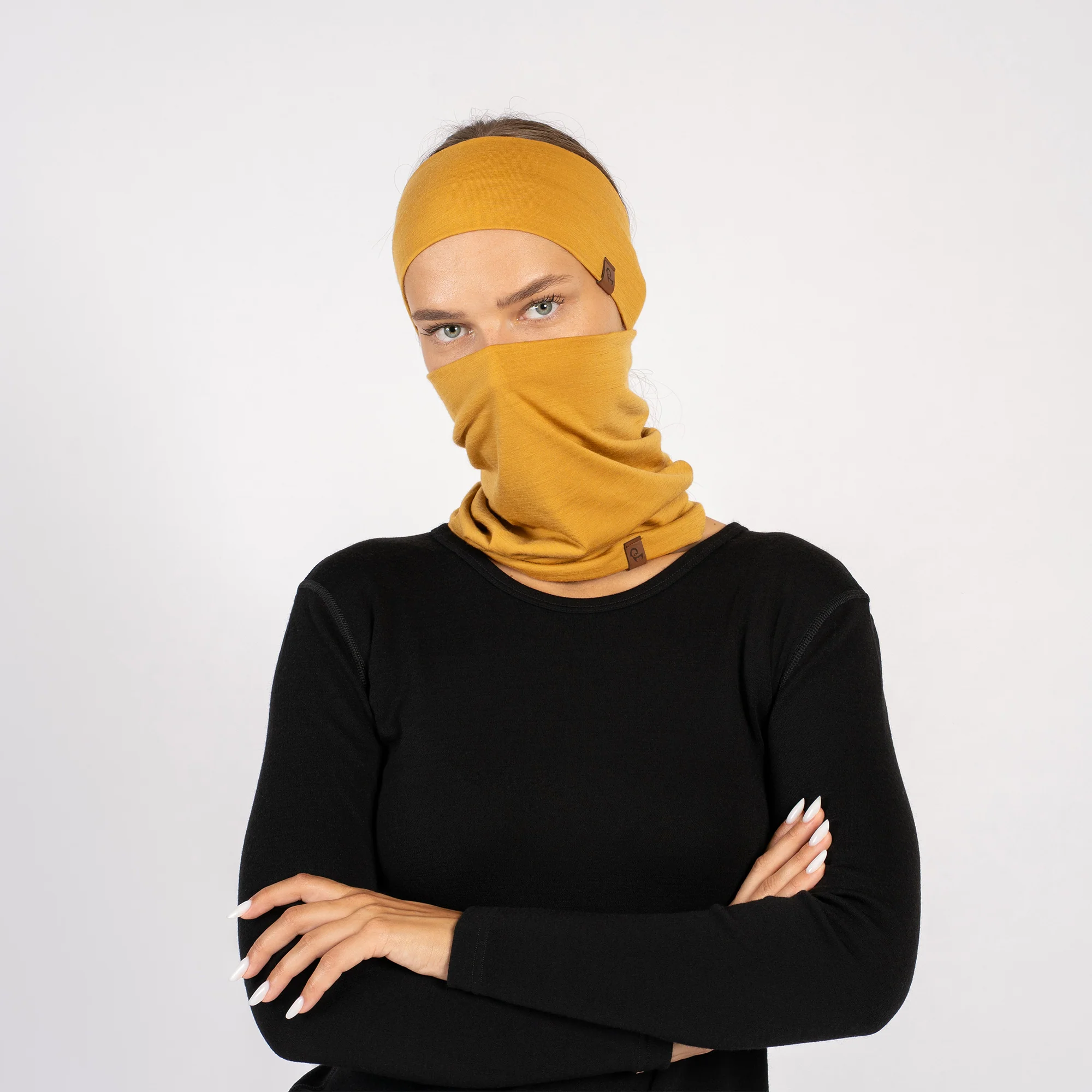 Women's Headband & Gaiter 2-Piece Yellow - Image 3