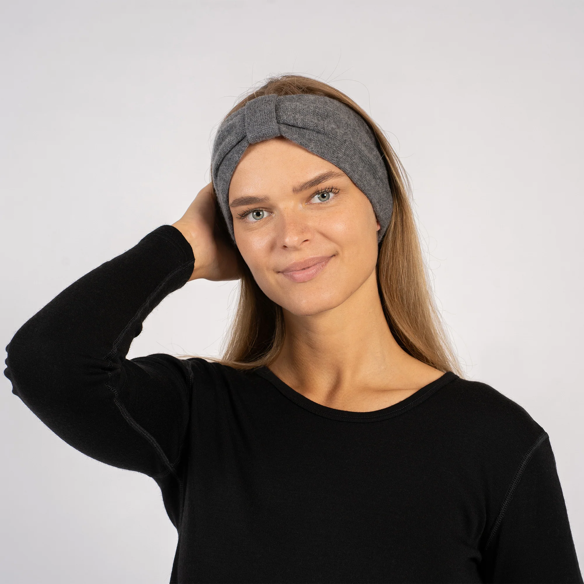 Women's Knit Headband with Ribbon - Image 3