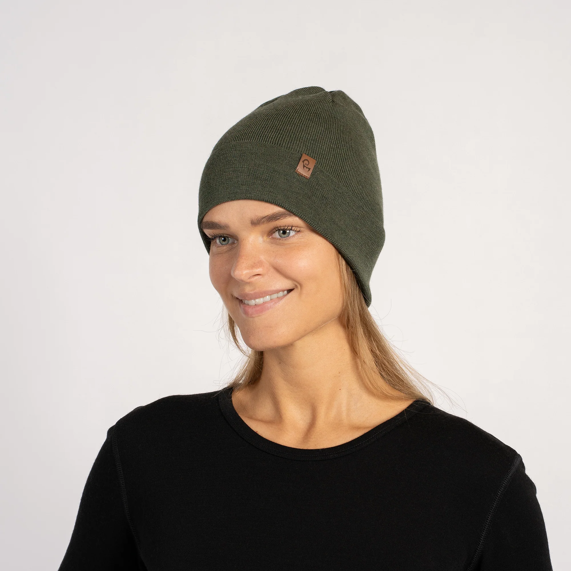 Women's Knit Merino Liner Beanie Hat - Image 5