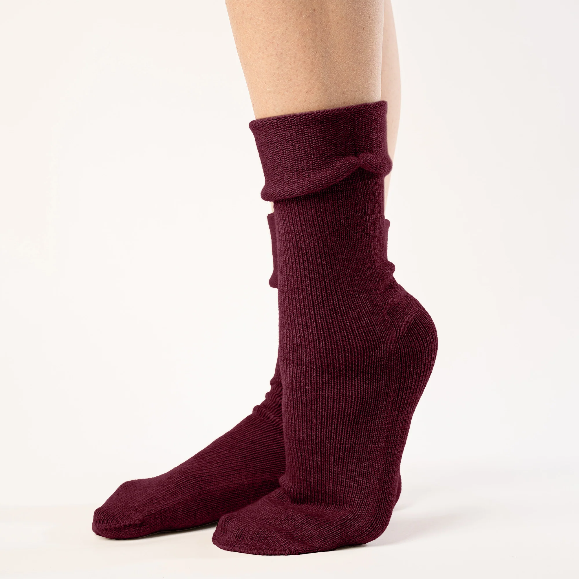 Women's Knit Socks Merino Royal Cherry - Image 4