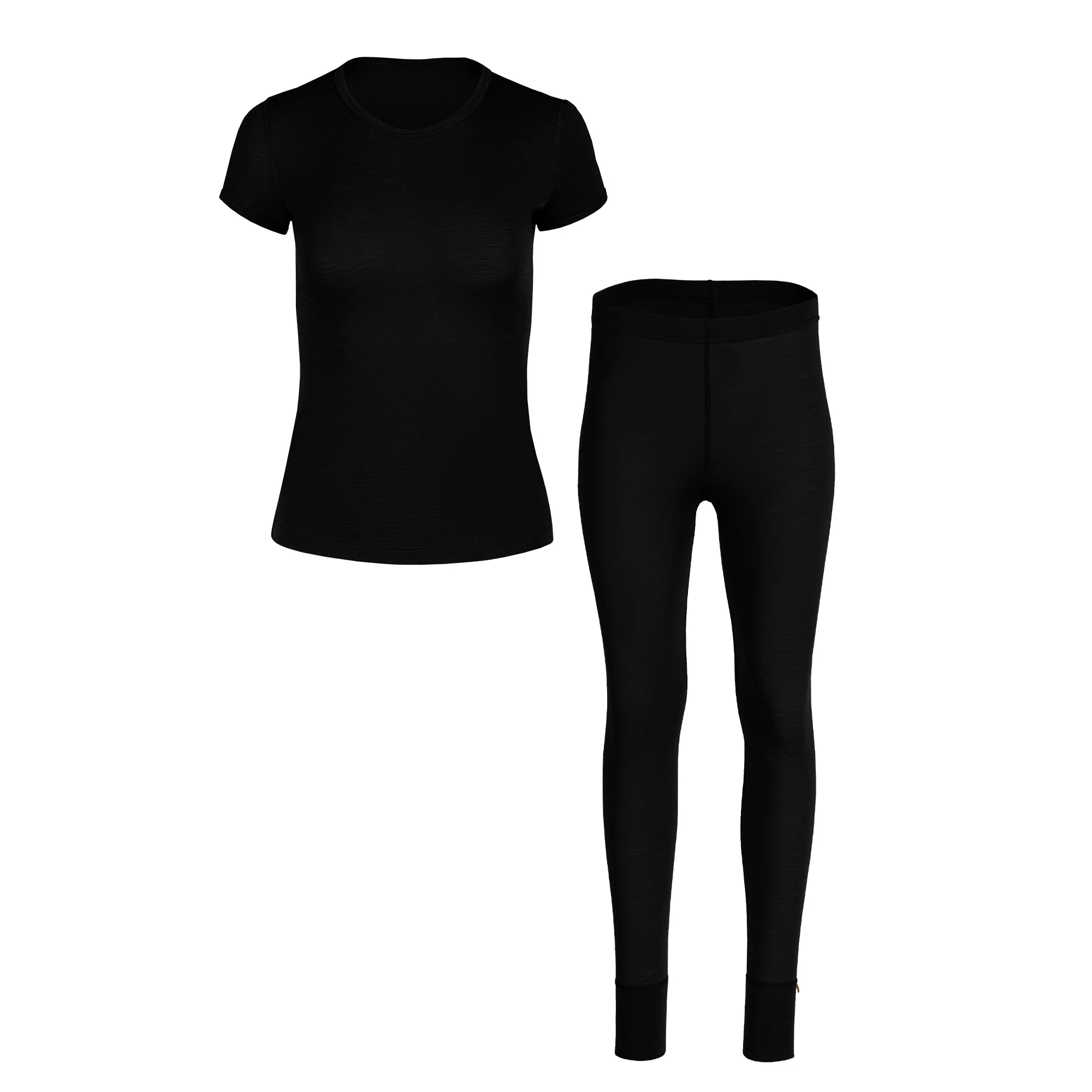 Women's T-Shirt & Bottom 2-Piece Black
