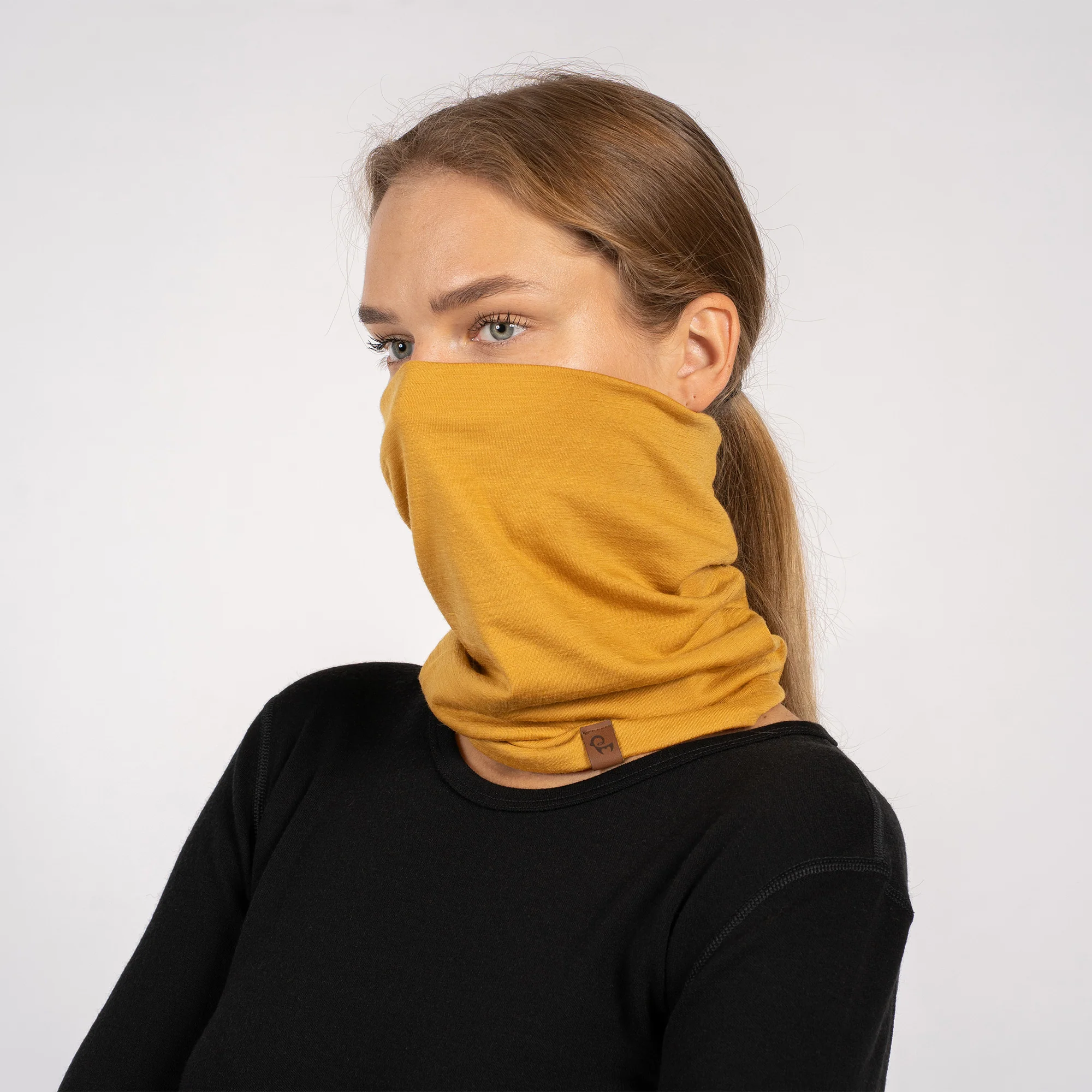 Women's Merino Neck Gaiter Yellow - Image 5