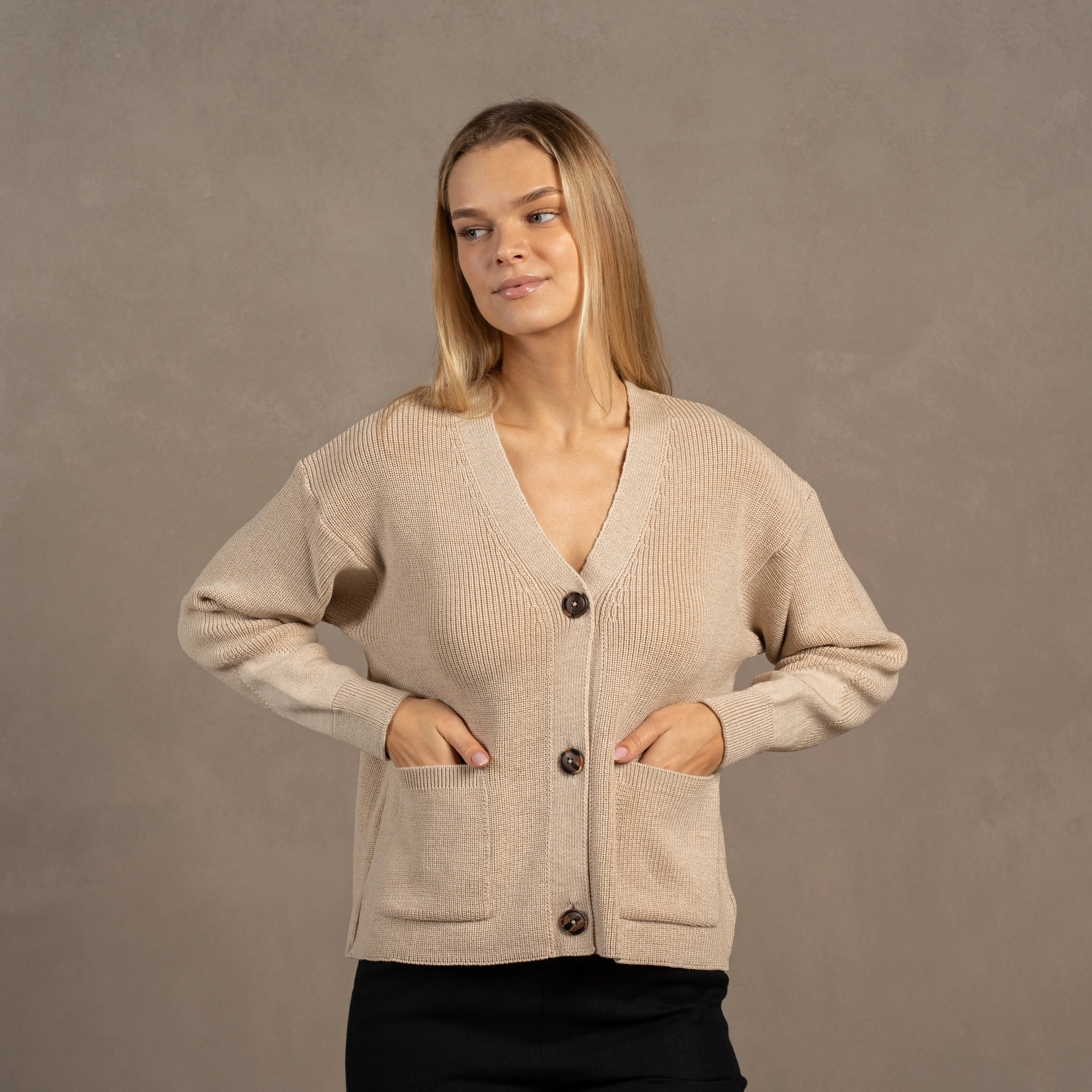 Women's Merino Wool Cardigan Hazel - Image 5