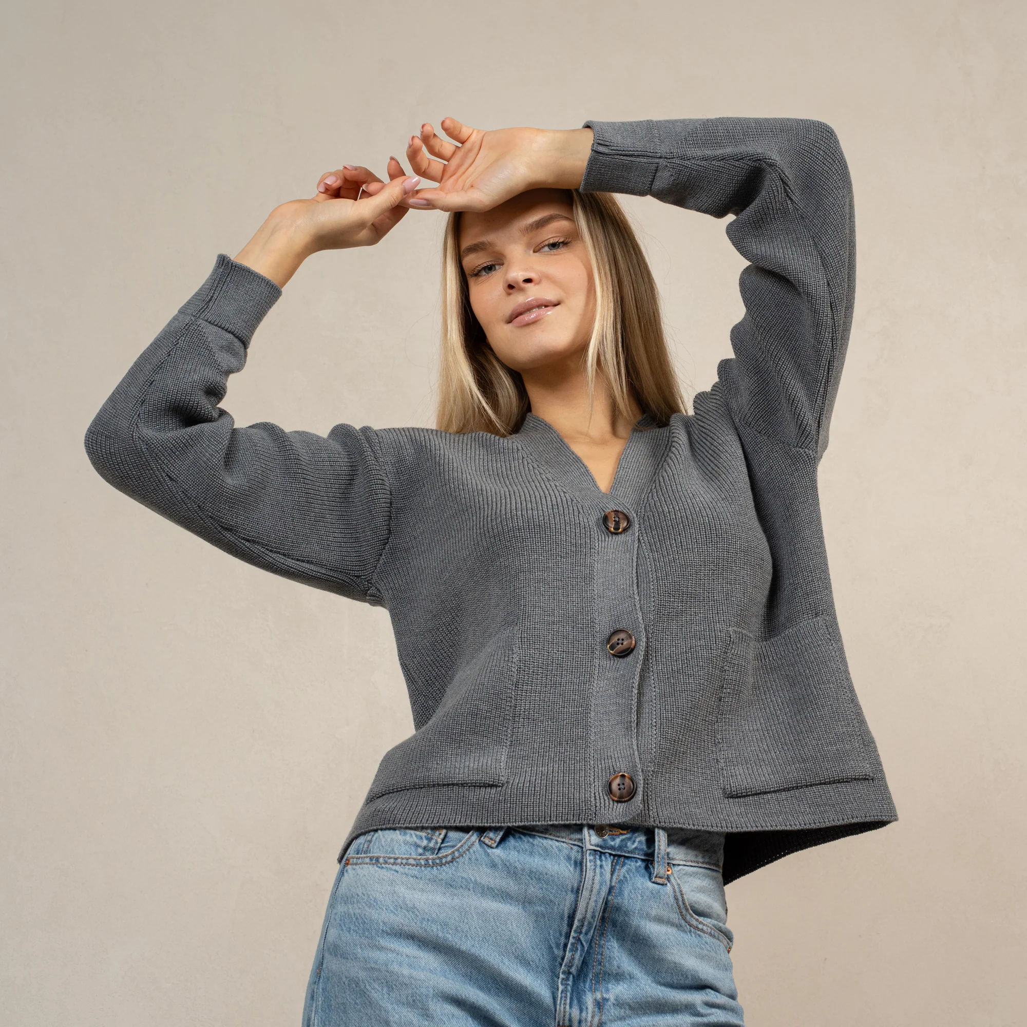 Women's Merino Wool Cardigan Hazel - Image 10