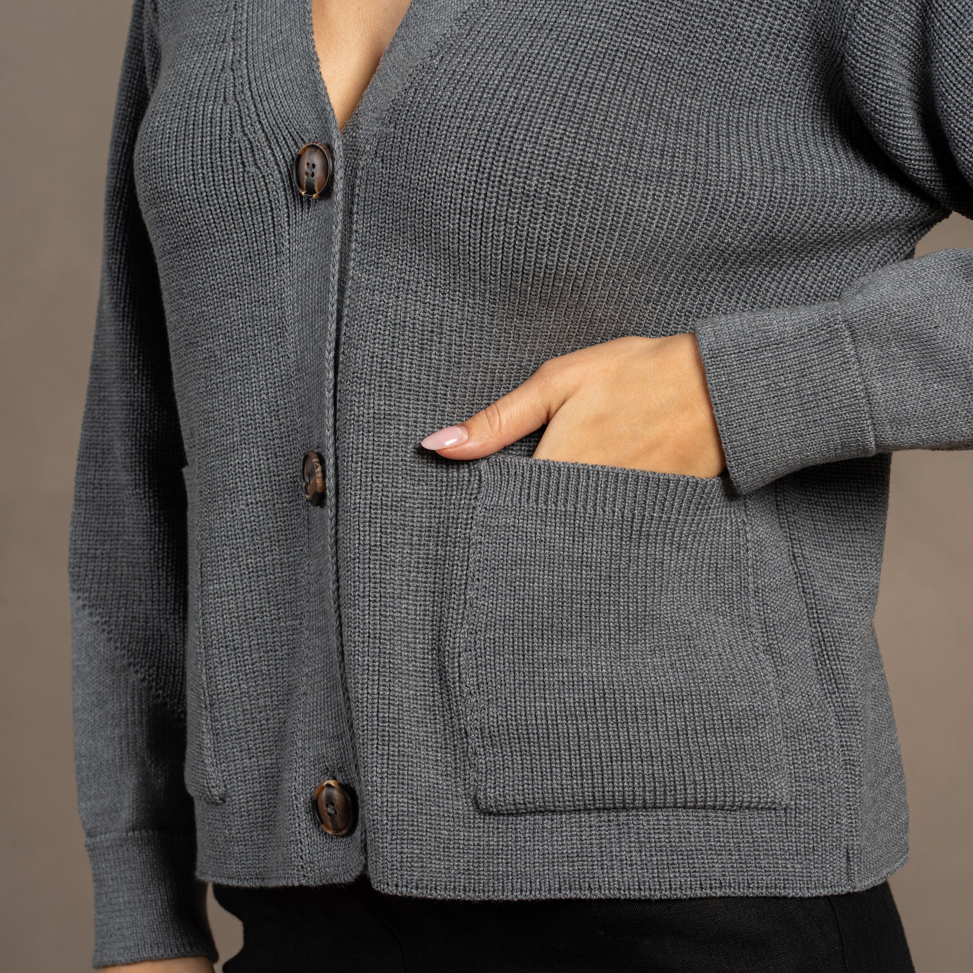 Women's Merino Wool Cardigan Hazel - Image 9
