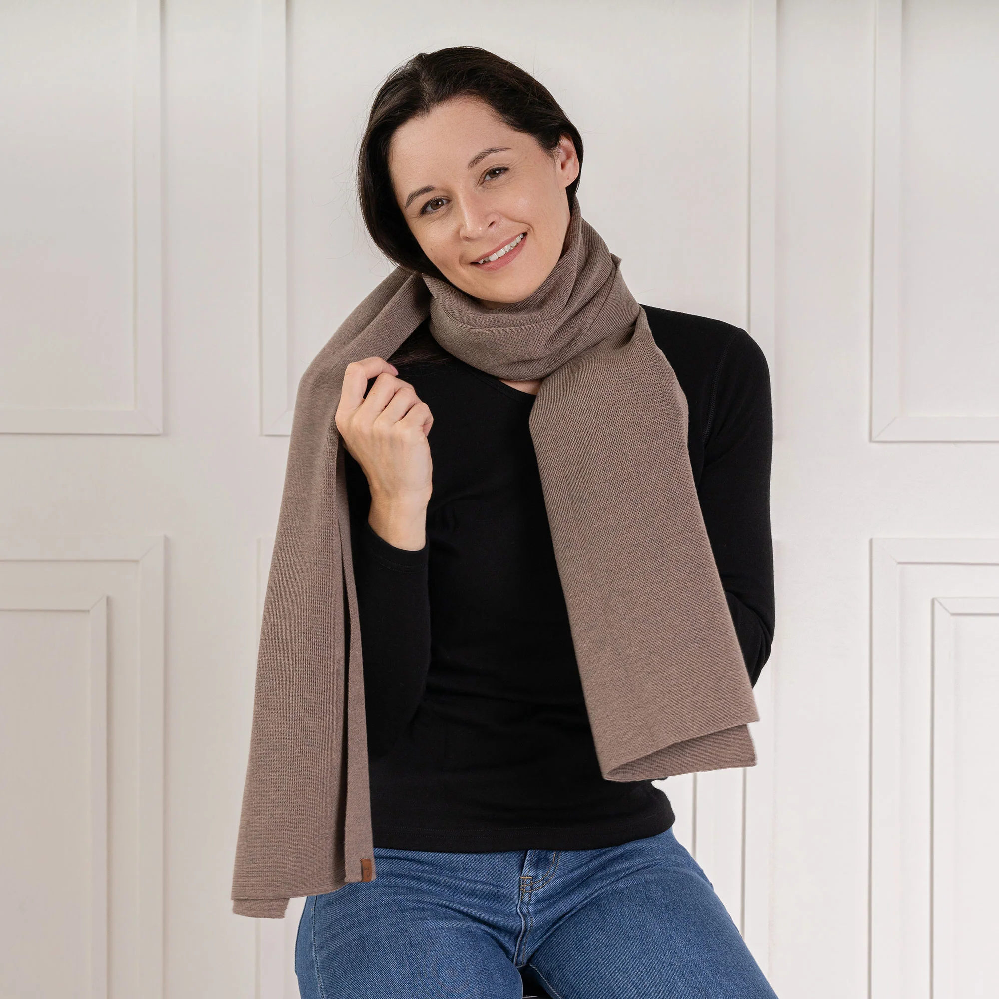 Women's Knit Scarf Merino - Image 3