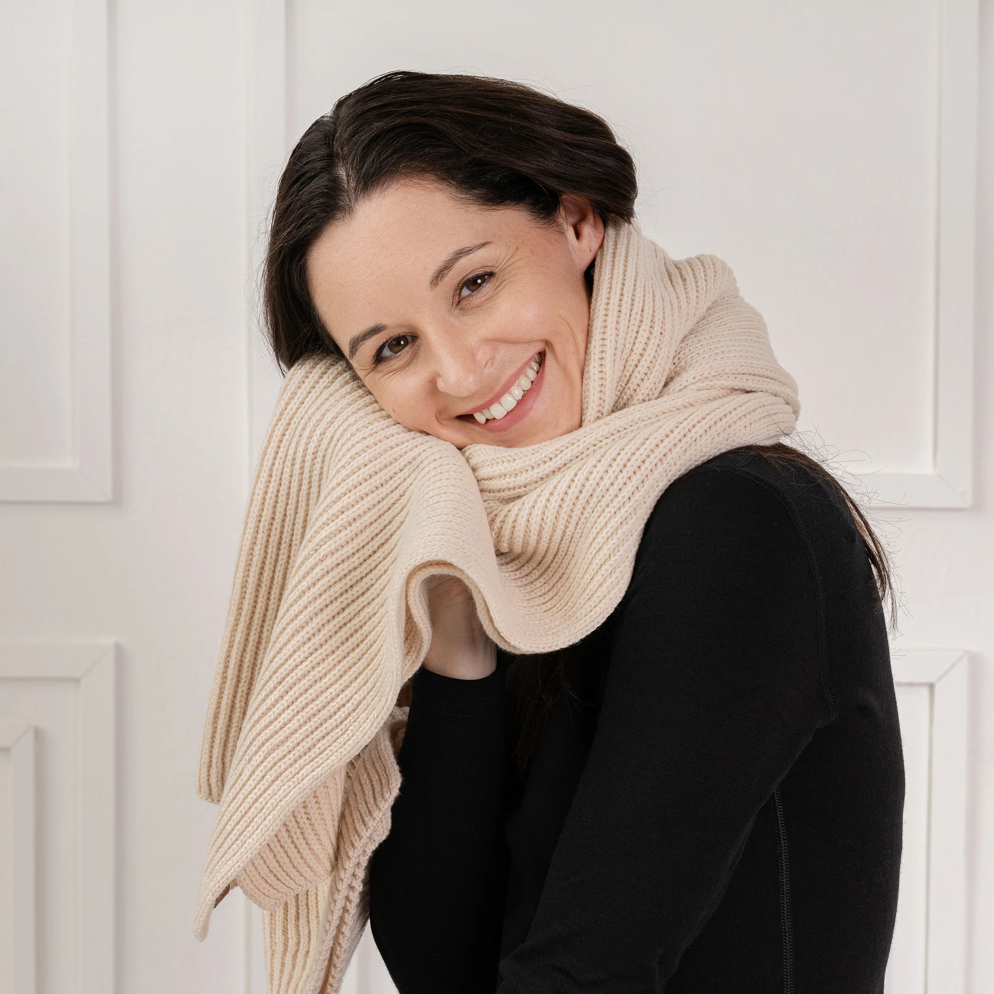 Women's Knit Thick Scarf Merino - Image 5