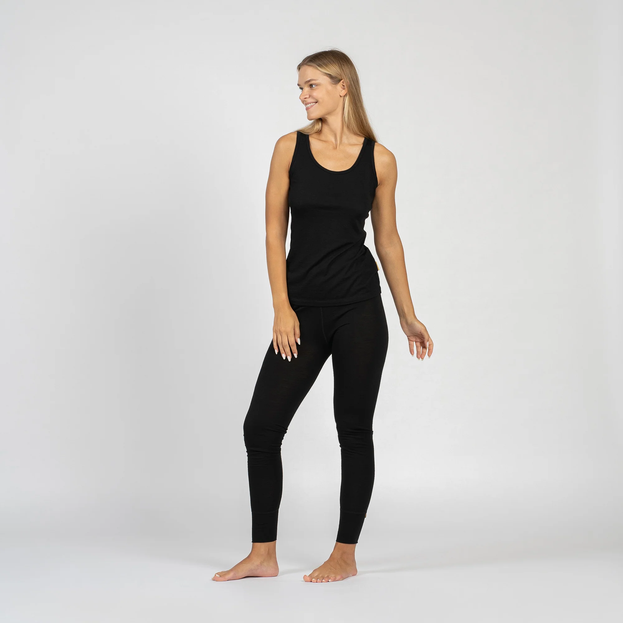 Women's Merino Tank Top Black - Image 4